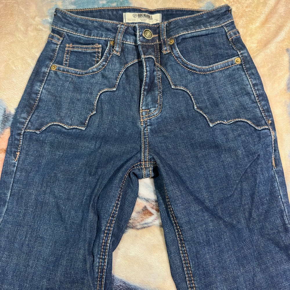 Women’s Bootcut Jeans in Dark Blue by Rocawear